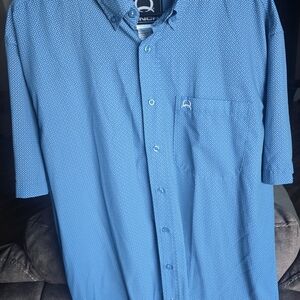 Men's Blue Short Sleeve Shirt